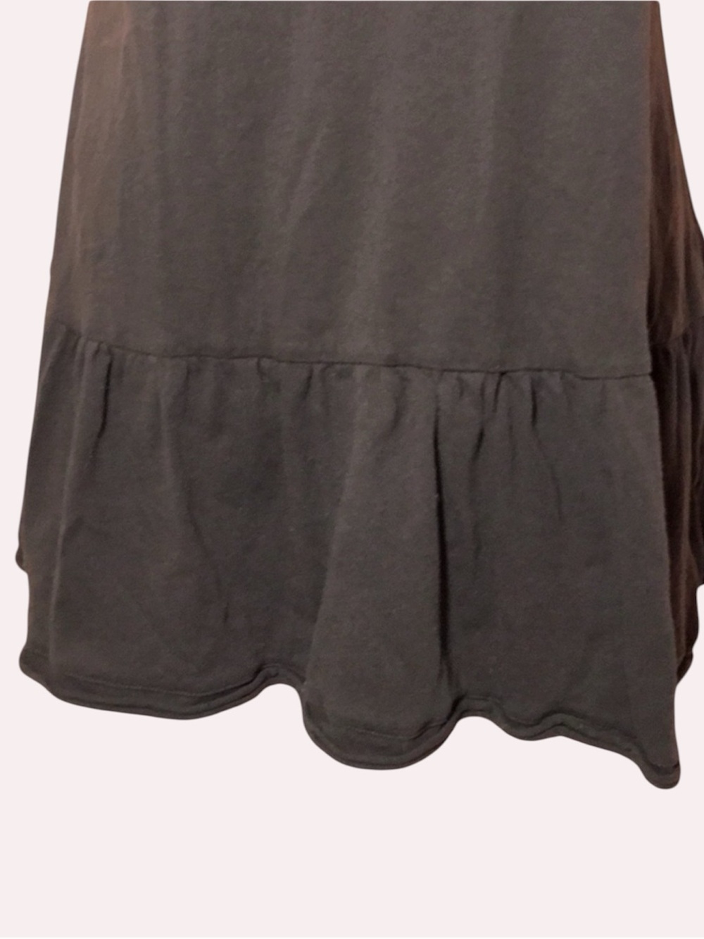 FREE PEOPLE Ruffle Tank Top Tunic MEDIUM Gray - Picture 6 of 8